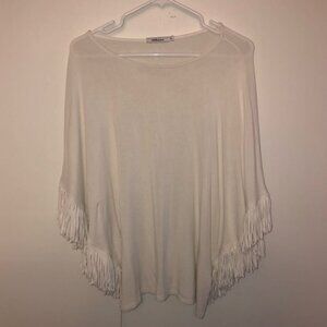 Red Haute Fringed Bat Wing Top